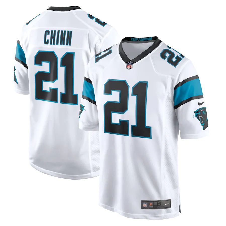 Men Carolina Panthers #21 Jeremy Chinn Nike White Game Player NFL Jersey